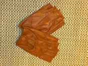Перчатки F125, без пальцев, размер 6,5 7; коричневые, лайка