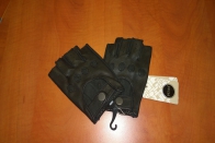 Перчатки мужские без пальцев черные Pitas размер 8-10 кожа оленя
